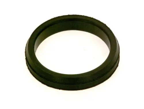 Schwarze Dichtung von Bosch, ringförmiges Design mit glatter Oberfläche, geeignet für verschiedene Anwendungen im Bereich der Dichtungstechnik.